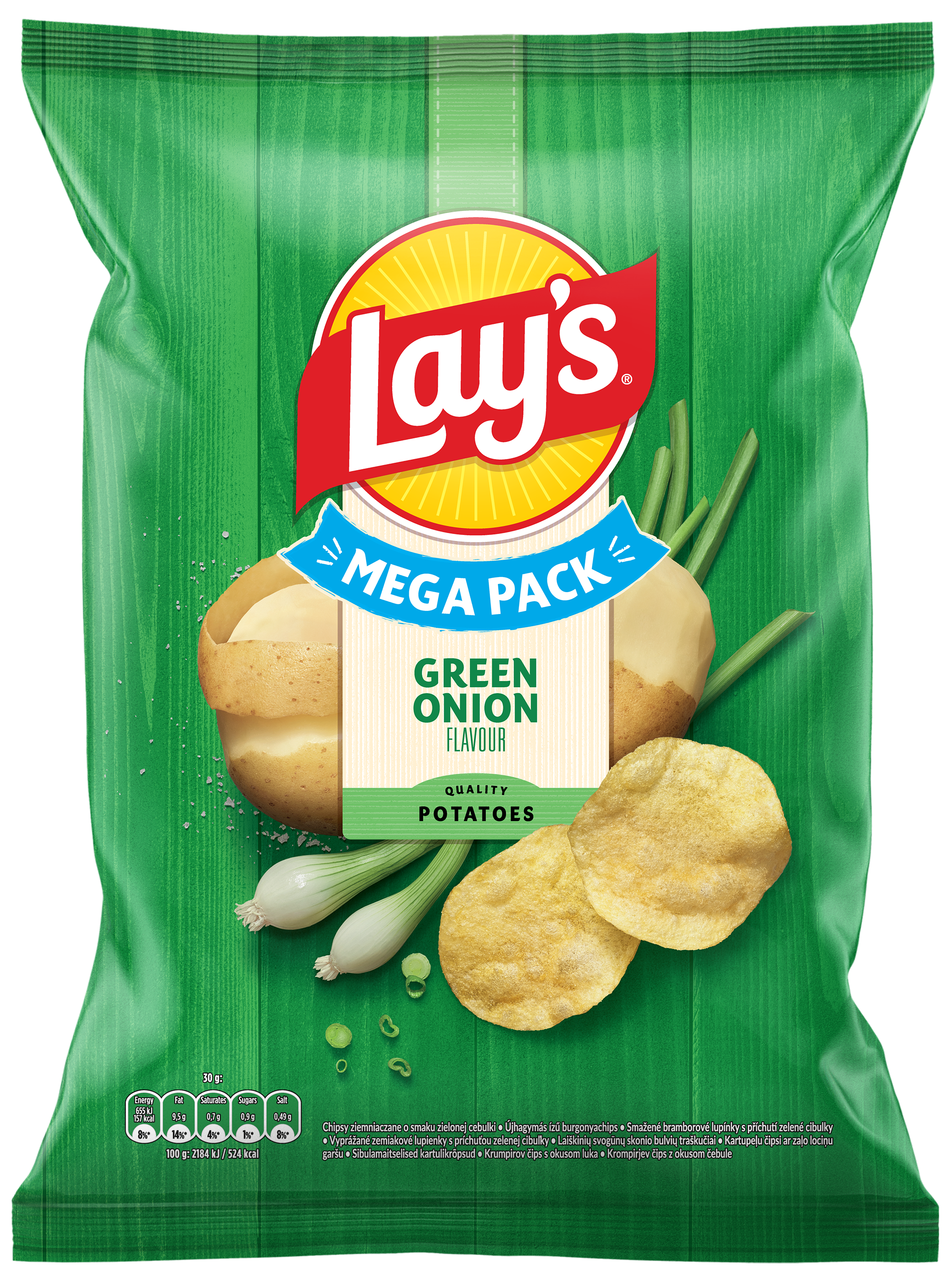 Chipsy zielona cebulka Lay's 200g widok główny