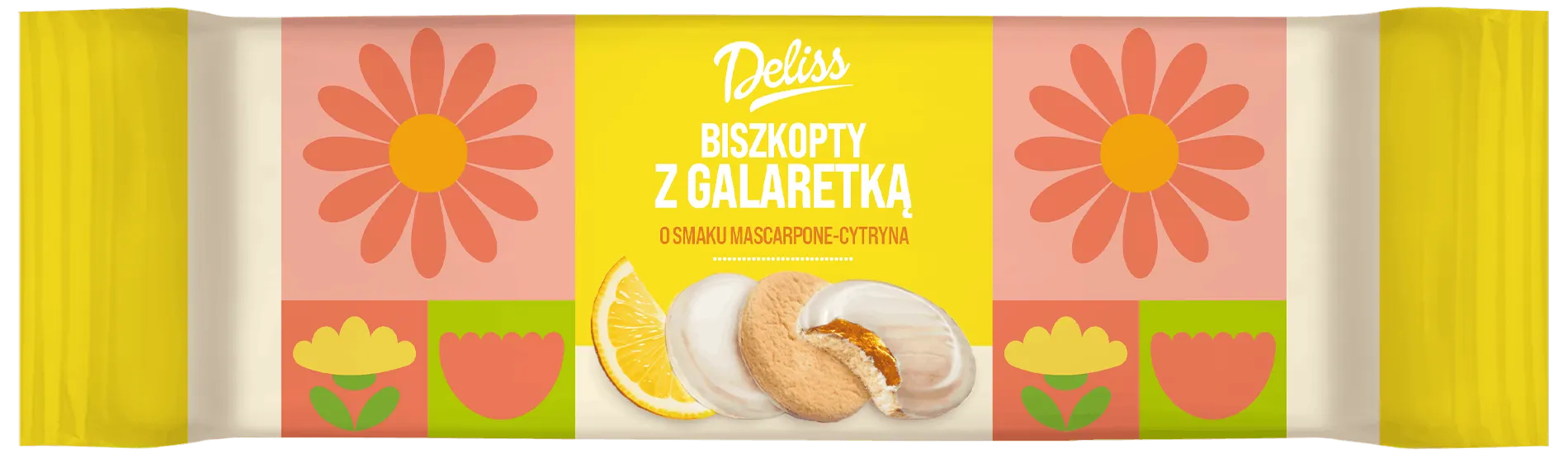 Biszkopty z galaretką masca cytry Deliss 135g WN26 widok 1