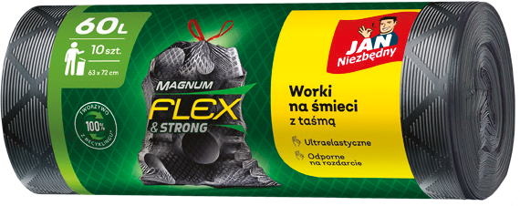 Worki na śmieci z taśmą Jan Niezbędny 60l 10szt widok 1