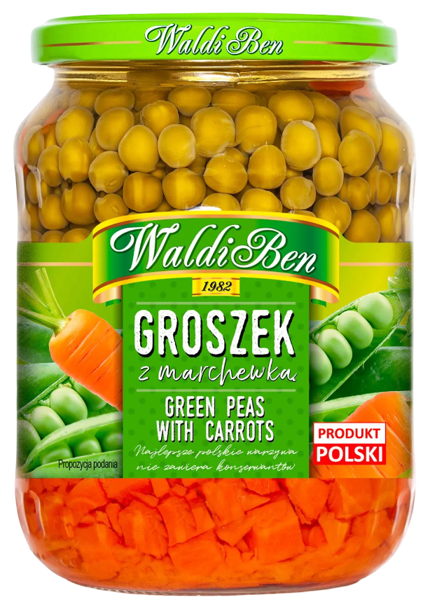 Groszek z marchewką Waldiben 700/460g widok 1