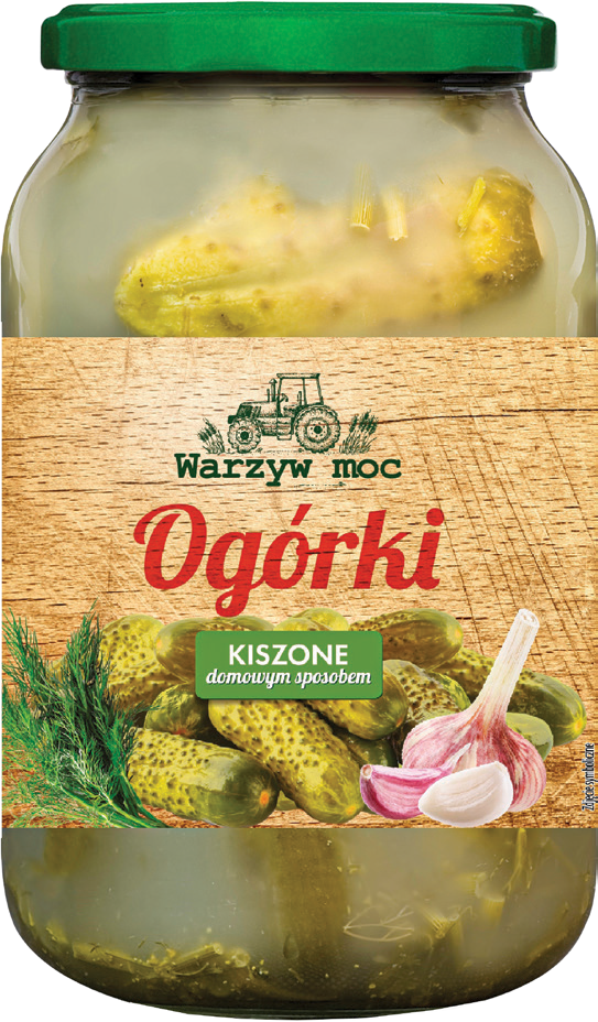 Ogórki kiszone domowym sposob. Warzyw Moc 820/480g widok główny