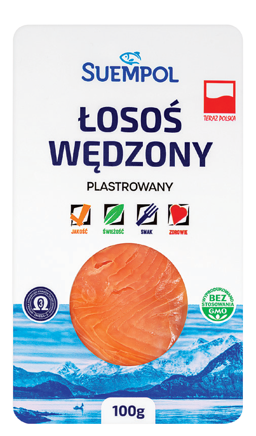 Łosoś wędzony plastry Suempol 100g widok główny