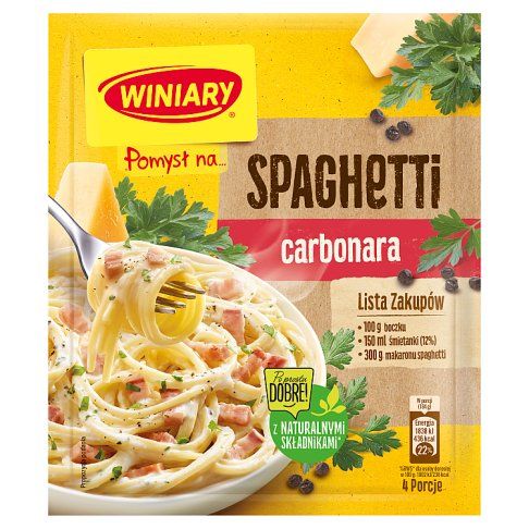 Pomysł na spaghetti carbonara Winiary 34g widok 1