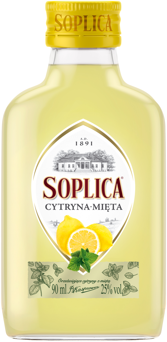 Likier Soplica cytryna mięta 90ml 25% widok główny
