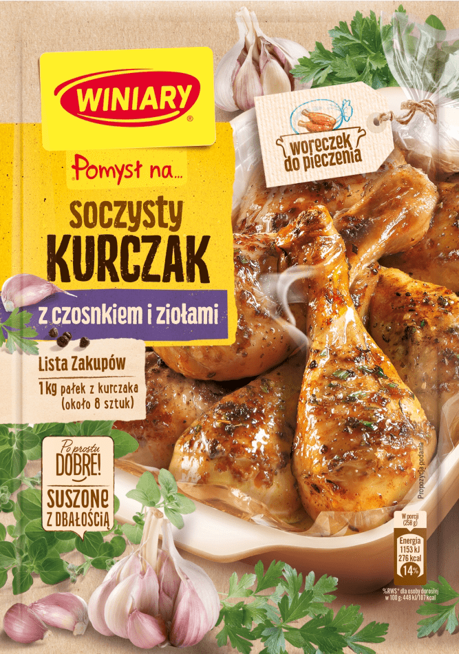 Pomysł na socz. kurczak czosnek zioła Winiary 30g widok 1