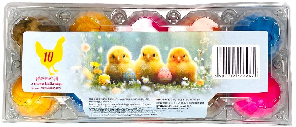 Jaja gotowane barwione M 10szt widok 1