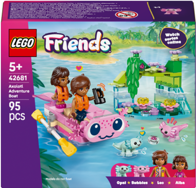 Zabawka Lego Friends przygo na aksolotlowej łodzi widok 1