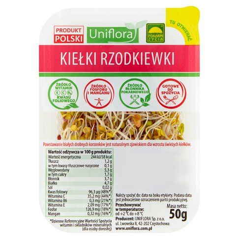 Kiełki Uniflora 50g mix widok 1