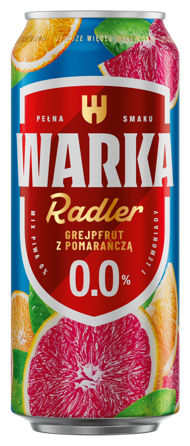 Piwo Warka radler grejpfrut pomarań 0,5l 0% puszka widok 1