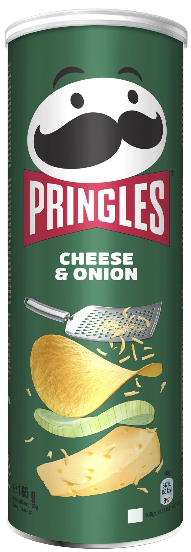 Chipsy Pringles cheese&onion 165g widok 1