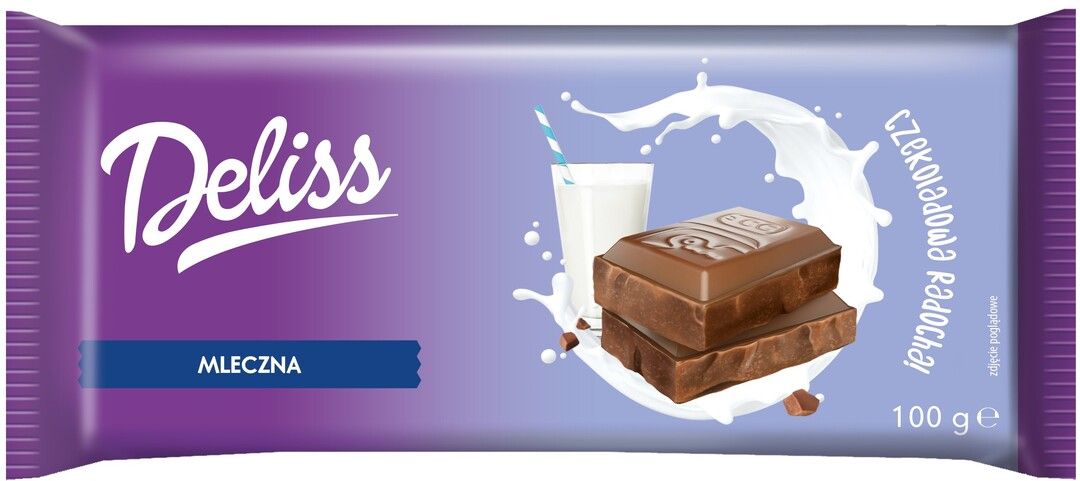 Czekolada mleczna Deliss 100g widok 1
