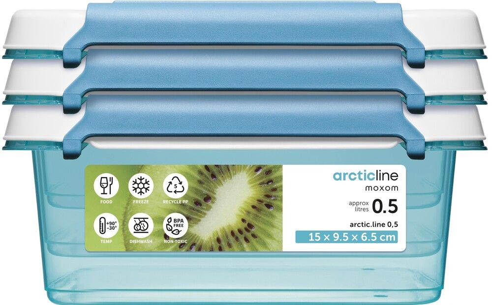 Zestaw pojemników Orplast 3x0,5l widok 1