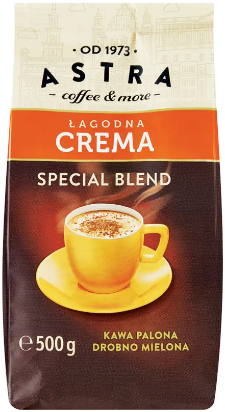 Kawa mielona Astra Crema 500g widok główny