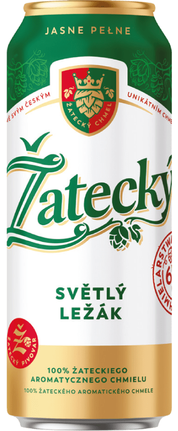 Piwo Zatecky lezak 0,5l 5% puszka widok główny