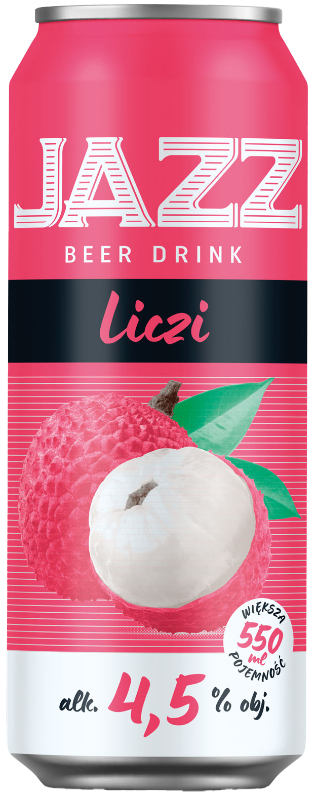 Napój piwny Jazz liczi 0,55l 4,5% puszka widok 1