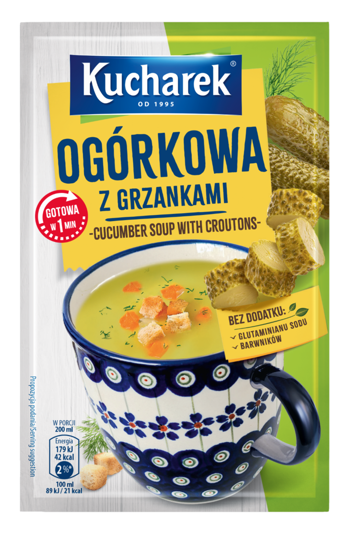 Zupa kubek ogórkowa z grzankami Kucharek 13g widok 1