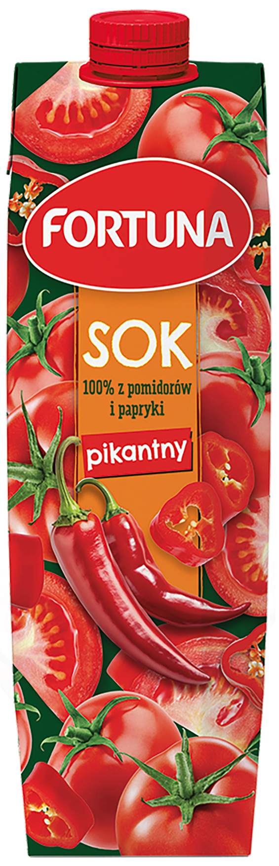 Sok z pomidorów i papryki pikantny Fortuna 1l widok 1