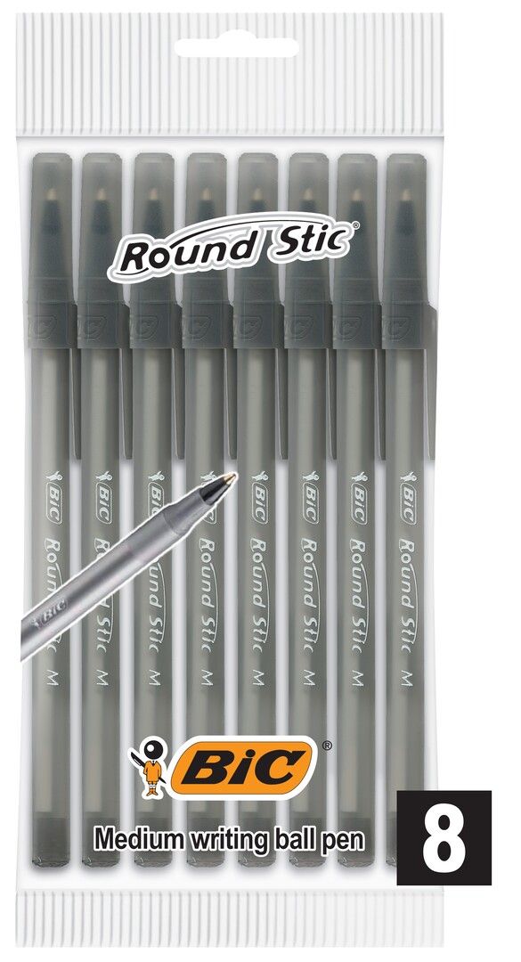 Długopis czarny Round Stic Bic 8szt mix SZ25 widok 1