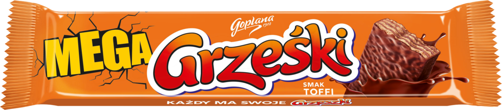 Wafel Grześki Mega toffi 48g widok 1