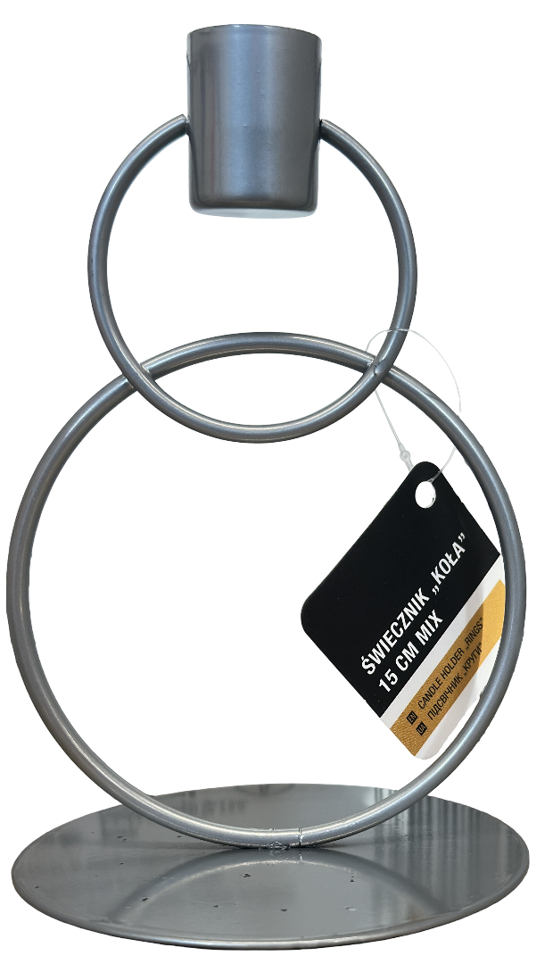 Świecznik metalowy 15cm mix widok 2