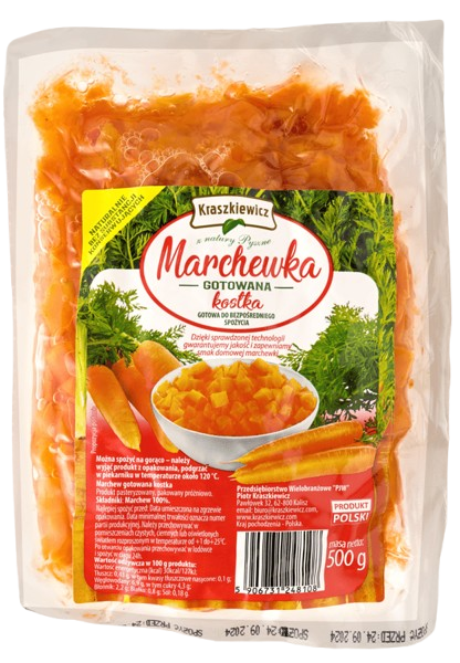 Marchew gotowana kostka widok 1