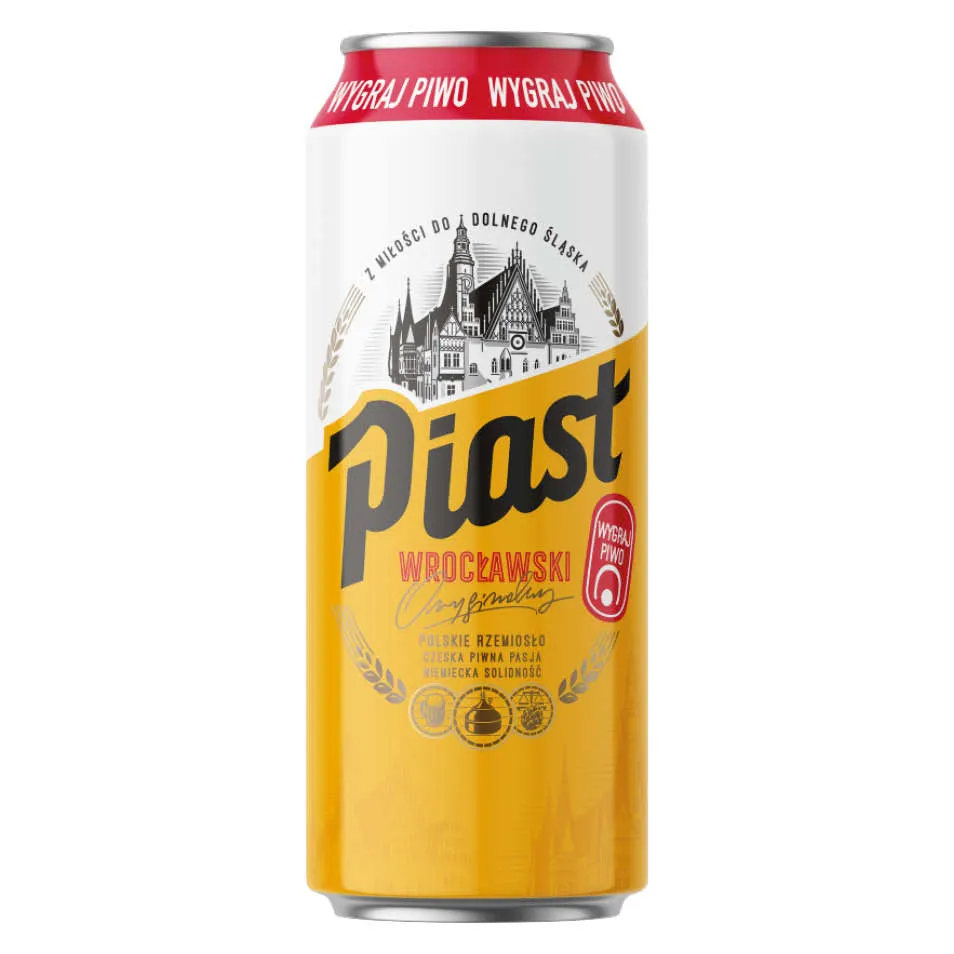 Piwo Piast Wrocławski 0,5l 5,5% puszka widok 1
