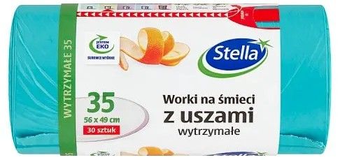 Worki na śmieci z uszami niebieskie 35l 30szt widok 1