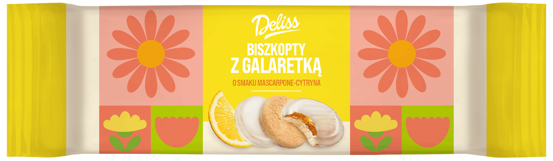 Biszkopty z galaretką masca cytry Deliss 135g widok 1