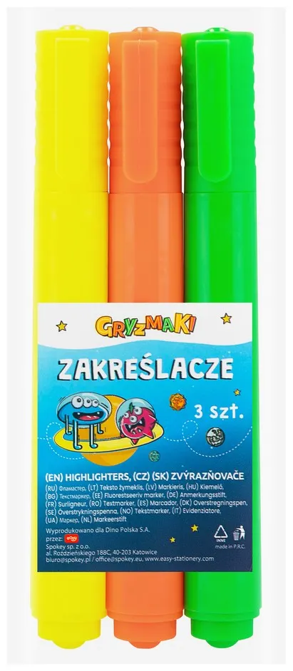 Zakreślacze neonowe Gryzmaki 3szt Sz25 widok 1