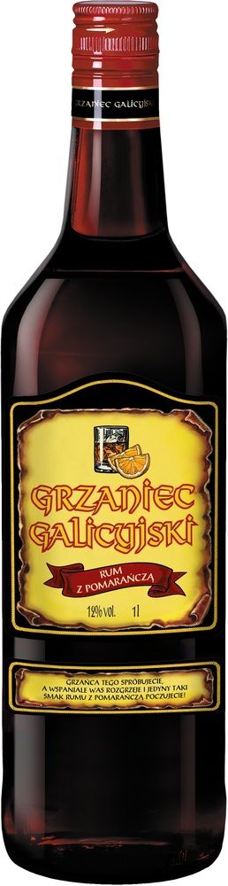 Grzaniec Galicyjski rum z pomarańczą 12% 1l widok 1