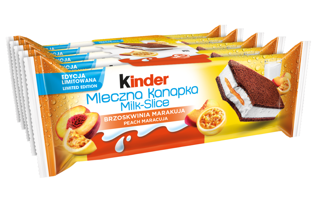 Kinder mleczna kanapka brzoskwinia marakuja 5x28g widok 1