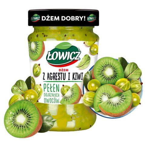 Dżem kiwi agrest Łowicz 280g widok 3