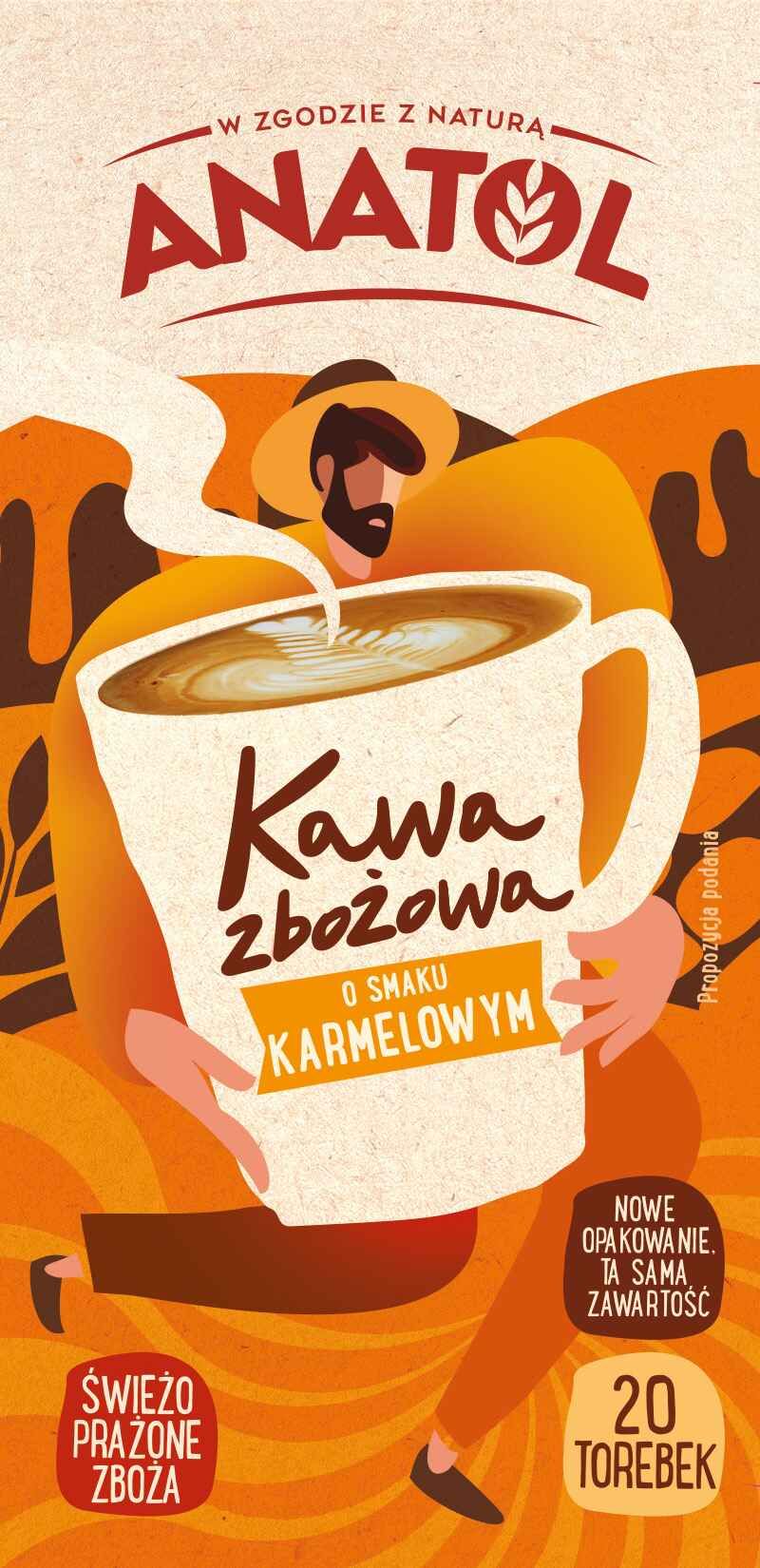 Kawa zbożowa karmel Anatol 20x4,2g widok 1