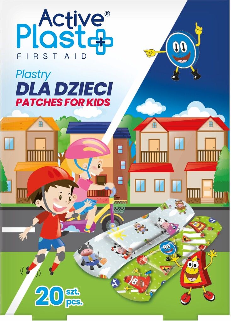 Plastry dla dzieci ActivePlast 20szt widok 1
