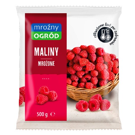 Maliny mrożone Mroźny Ogród 500g widok 1