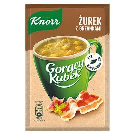 Zupa Gorący Kubek żurek z grzankami Knorr 17g widok 1