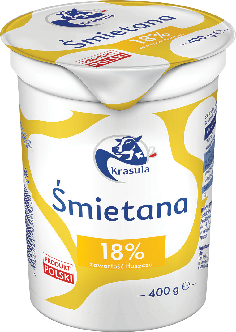 Śmietana 18% Krasula 400g widok główny