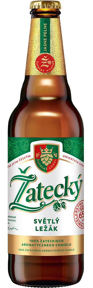 Piwo Zatecky lezak 0,5l 5% but. zw. widok główny