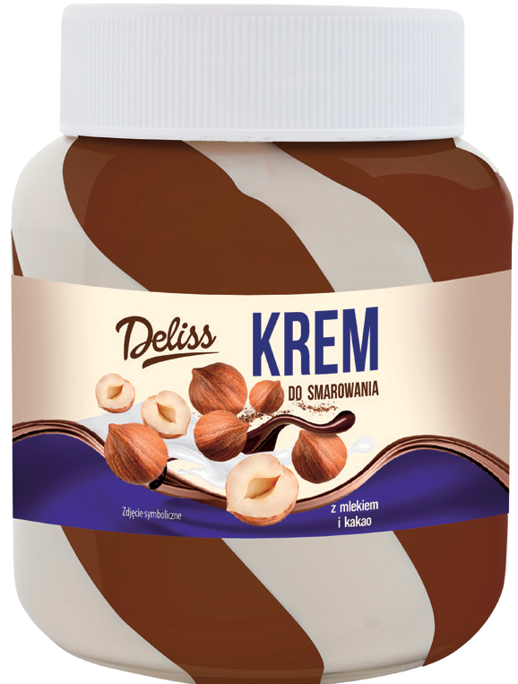 Krem kakaowo mleczno orzechowy Deliss 400g widok główny 