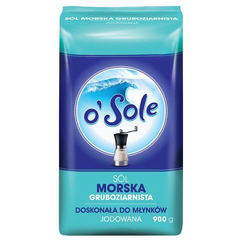 Sól morska gruboziarnista O'Sole 900g widok 1