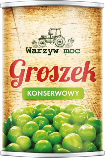 Groszek konserwowy Warzyw Moc 400/240g widok główny