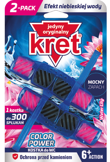 Zawieszka do wc Kret water lily color power 2x40g widok 1