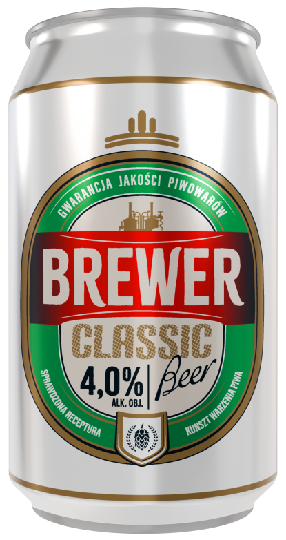 Piwo Brewer lekkie 330ml 4% puszka widok 1