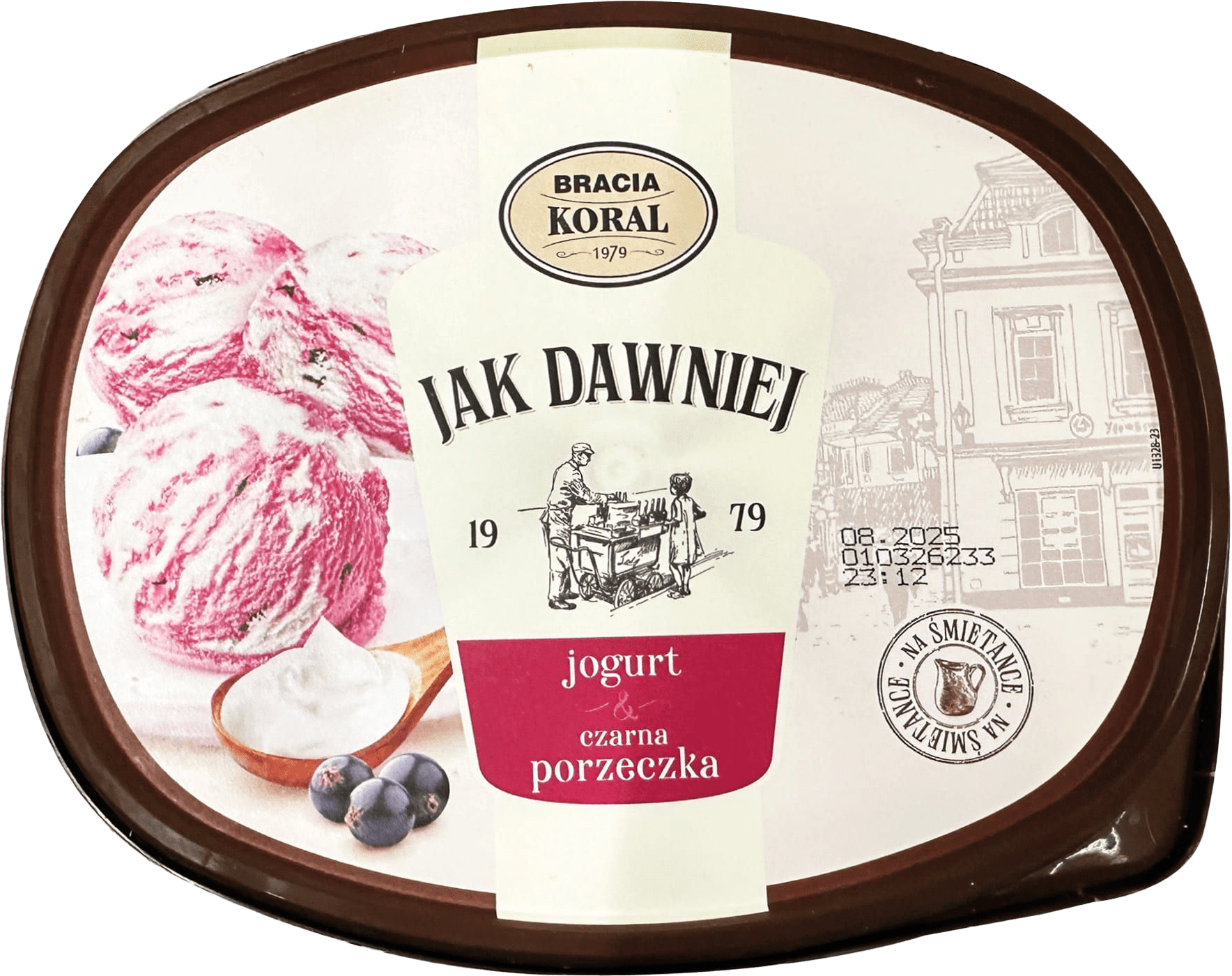 Lody Jak Dawniej jogurt z czarną porz. Koral 0,9l widok 1