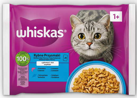 Karma dla kota mokra łosoś/tuńczyk Whiskas 4x85g widok główny