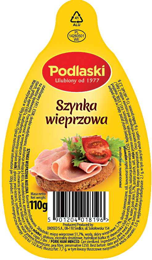 Szynka wieprzowa Drosed 110g widok 1