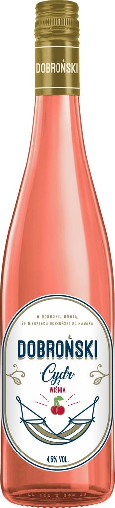 Cydr Dobroński wiśnia 0,75l 4,5% widok 1