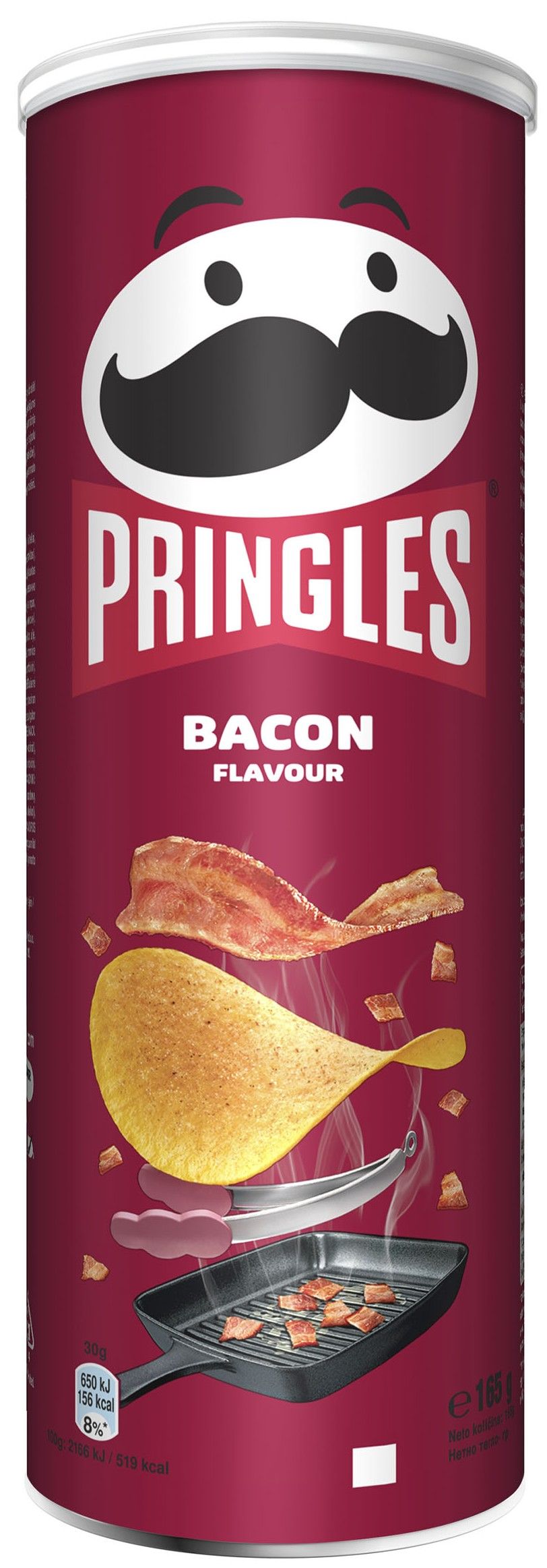 Chipsy Pringles bacon 165g widok 1