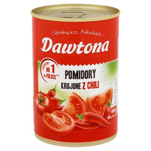 Pomidory krojone z chili Dawtona 400/240g widok 2