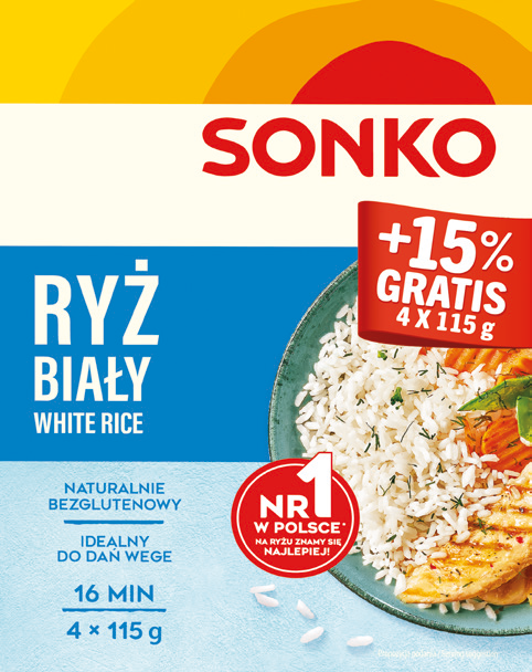 Ryż biały Sonko 4x100g+15% gratis widok 1
